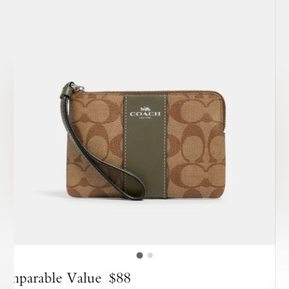 2pc COACH SET Dempsey Drawstring Bucket Bag Corner Zip Wristlet - Picture 10 of 15